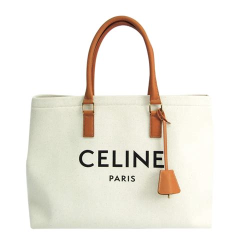 celine white tote bag|authentic Celine tote bags.